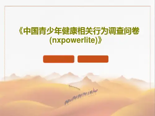 《中国青少年健康相关行为调查问卷(nxpowerlite)》81页PPT