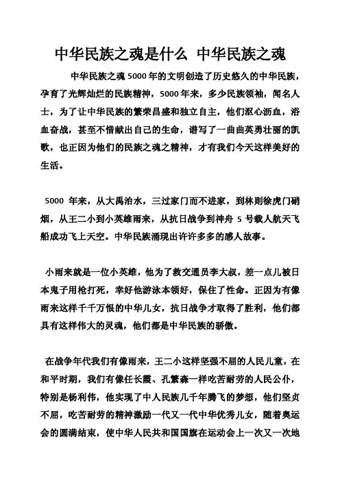 中华民族之魂是什么中华民族之魂