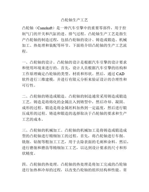 凸轮轴生产工艺