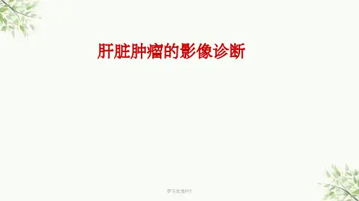 肝脏肿瘤的影像诊断及鉴别诊断课件