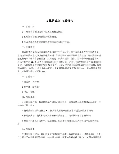多普勒效应 实验报告
