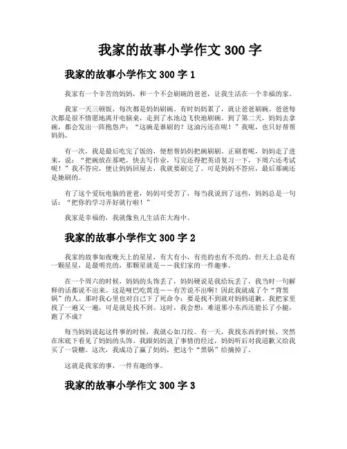 我家的故事小学作文300字