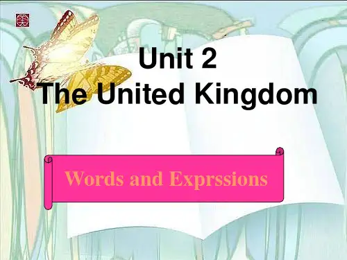 高中英语人教版必修五Unit 2 The United Kingdom words