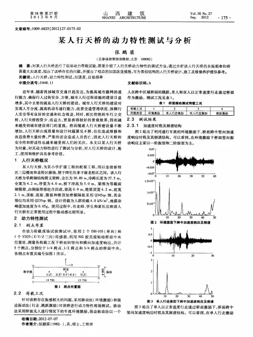 某人行天桥的动力特性测试与分析
