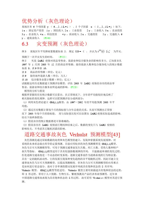 模型常例