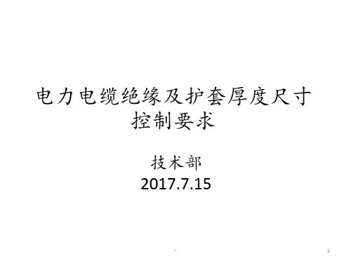 关于绝缘和护套加工控制厚度培训PPT课件