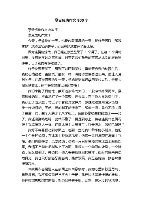 享受成功作文800字