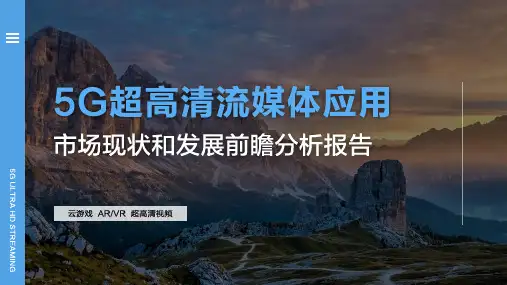 中国5G超高清流媒体应用市场现状和发展前瞻分析报告