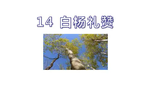 八年级上册语文第十五课《白杨礼赞》课件
