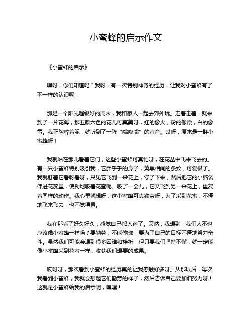 小蜜蜂的启示作文