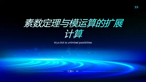 数论中的素数定理与模运算的扩展计算