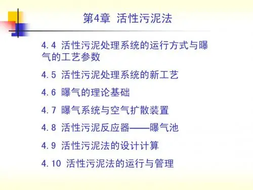 《排水工程》第4章 活性污泥法 第4-10节