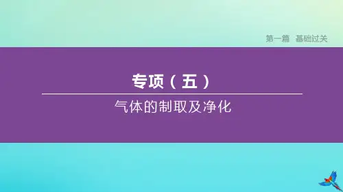 中考化学复习方案专项05气体的制取及净化课件