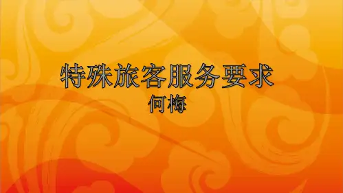 特殊旅客服务要求