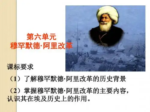 历史：6.2《穆罕默德·阿里改革的主要内容》课件(人教版选修1)