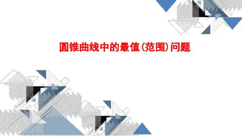高考数学专题复习：圆锥曲线中的最值(范围)问题