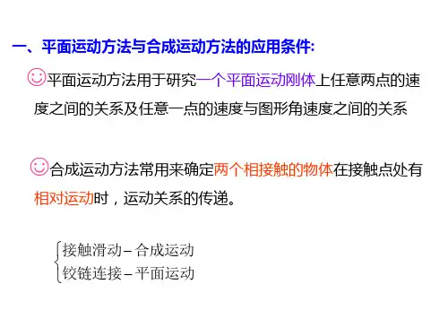 点的合成运动刚体的平面运动