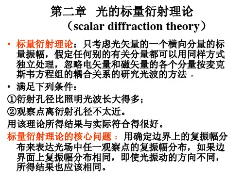 第二章 光的标量衍射理论