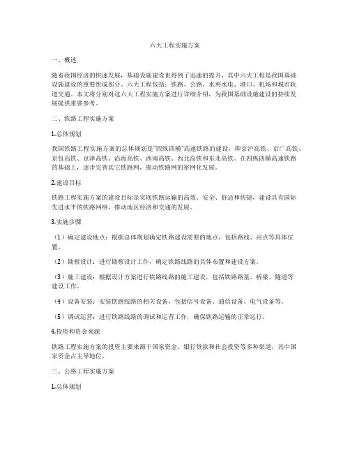 六大工程实施方案