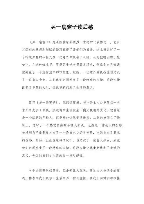 另一扇窗子读后感