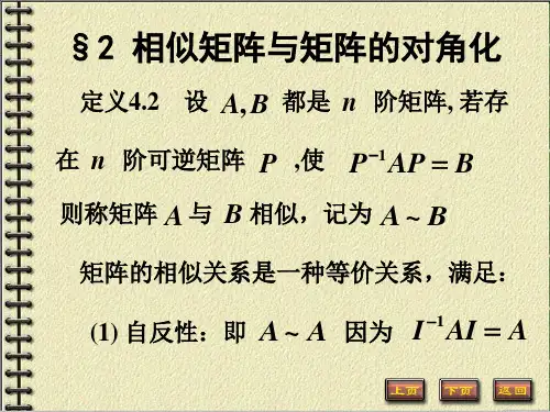 4-2相似矩阵与矩阵的对角化