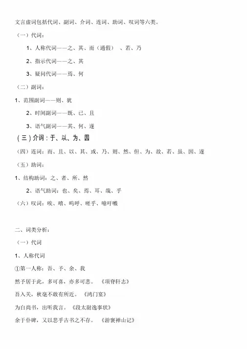 【史上最全】高考必备高中文言文虚词知识点总结