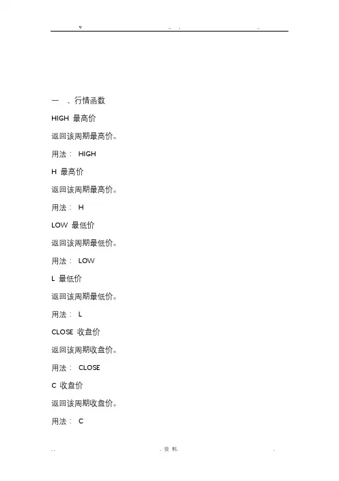 同花顺函数.