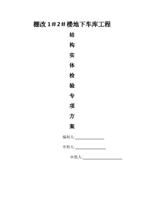 结构实体检验专项方案