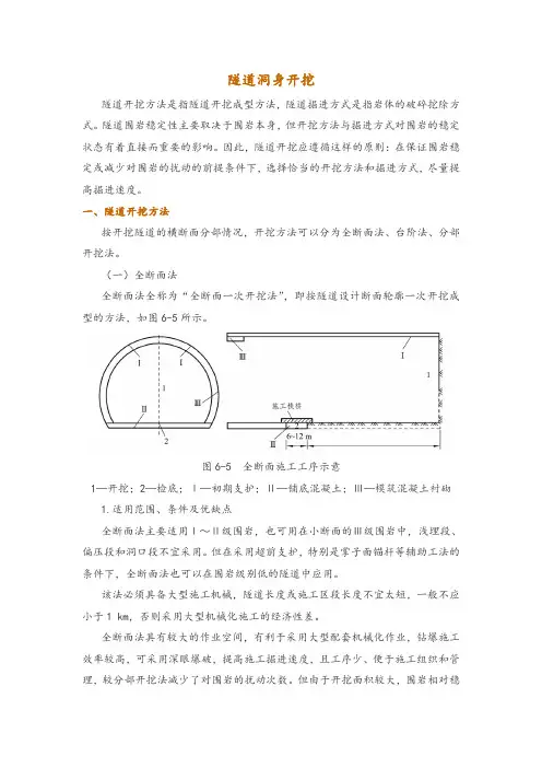 隧道洞身开挖