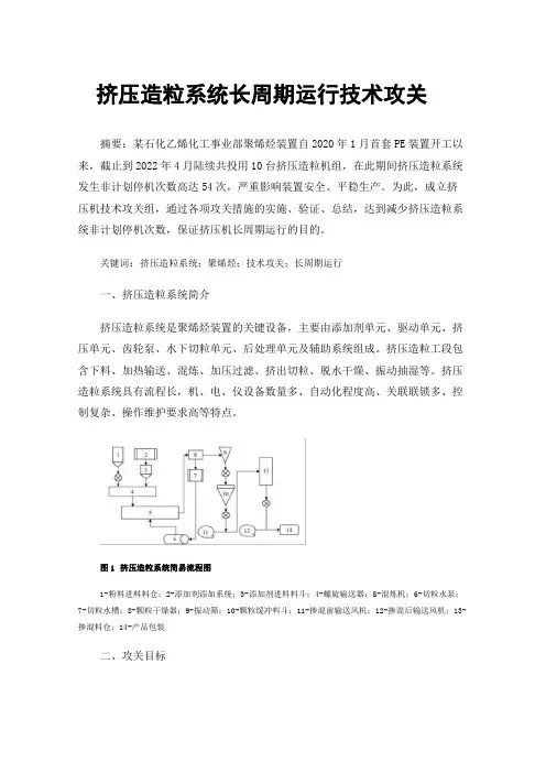 挤压造粒系统长周期运行技术攻关