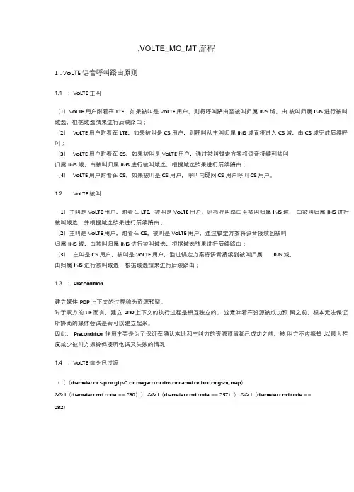 VOLTE信令流程-核心网流程