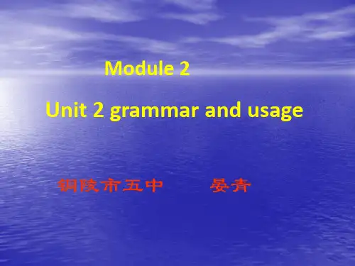 牛津高中英语模块二 Unit 2 grammar1完美版