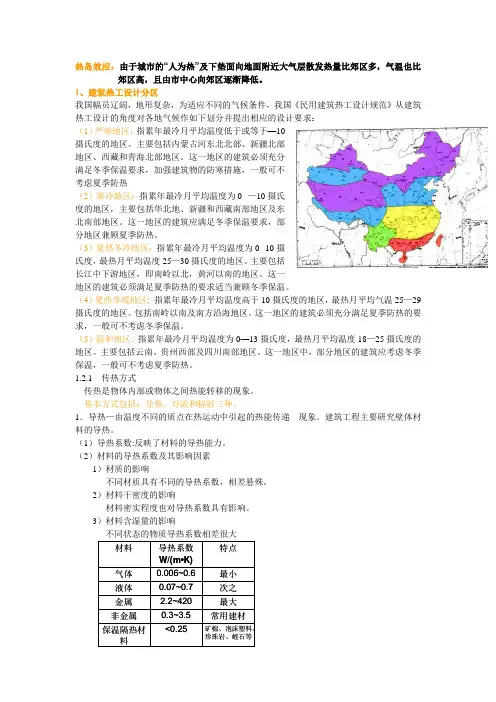 建筑物理精简版