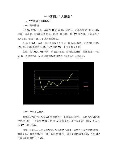 [经济学]一个案例：“大萧条”