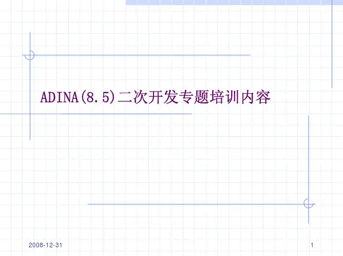 ADINA二次开发培训(全面)