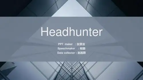 猎头人力资源英文ppt