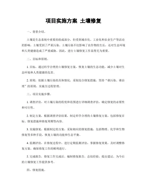 项目实施方案 土壤修复