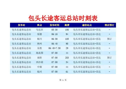 包头长途客运总站时刻表-11页文档资料
