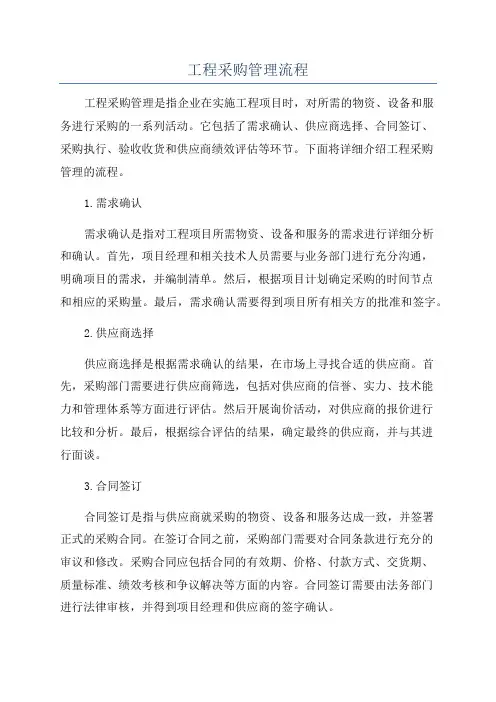 工程采购管理流程