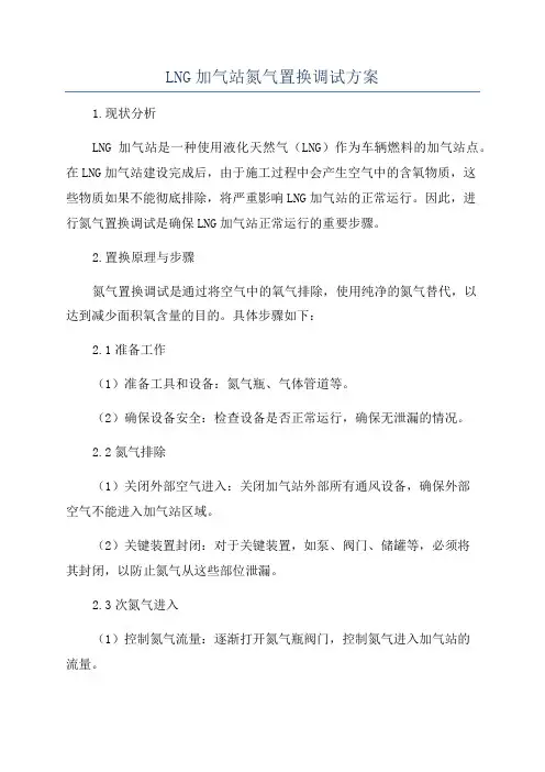 LNG加气站氮气置换调试方案