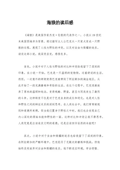 海狼的读后感