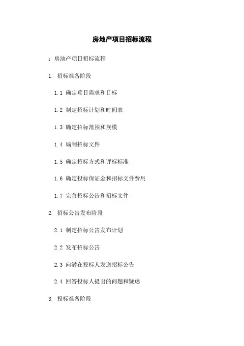 房地产项目招标流程