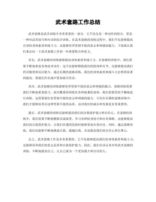 武术套路工作总结