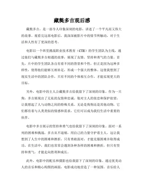 藏獒多吉观后感
