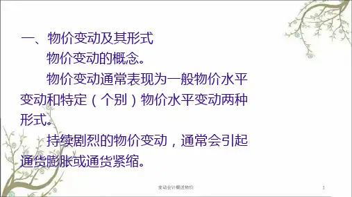 变动会计概述物价课件