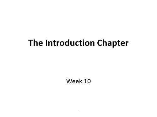 英文学术论文Introduction部分的写作方法