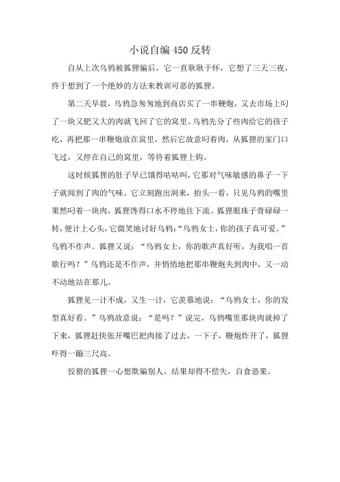 小说自编450反转