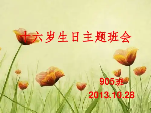 生日主题班会ppt课件