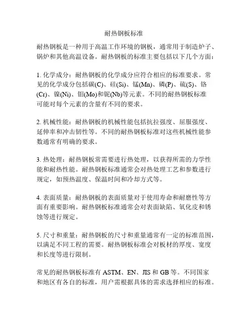 耐热钢板标准