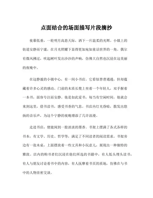 点面结合的场面描写片段摘抄